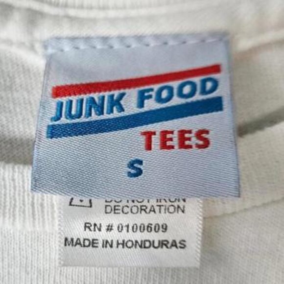 Junk Food Tees Men's White Graphic Print Budweiser T Shirt Size Small - Picture 4 of 9